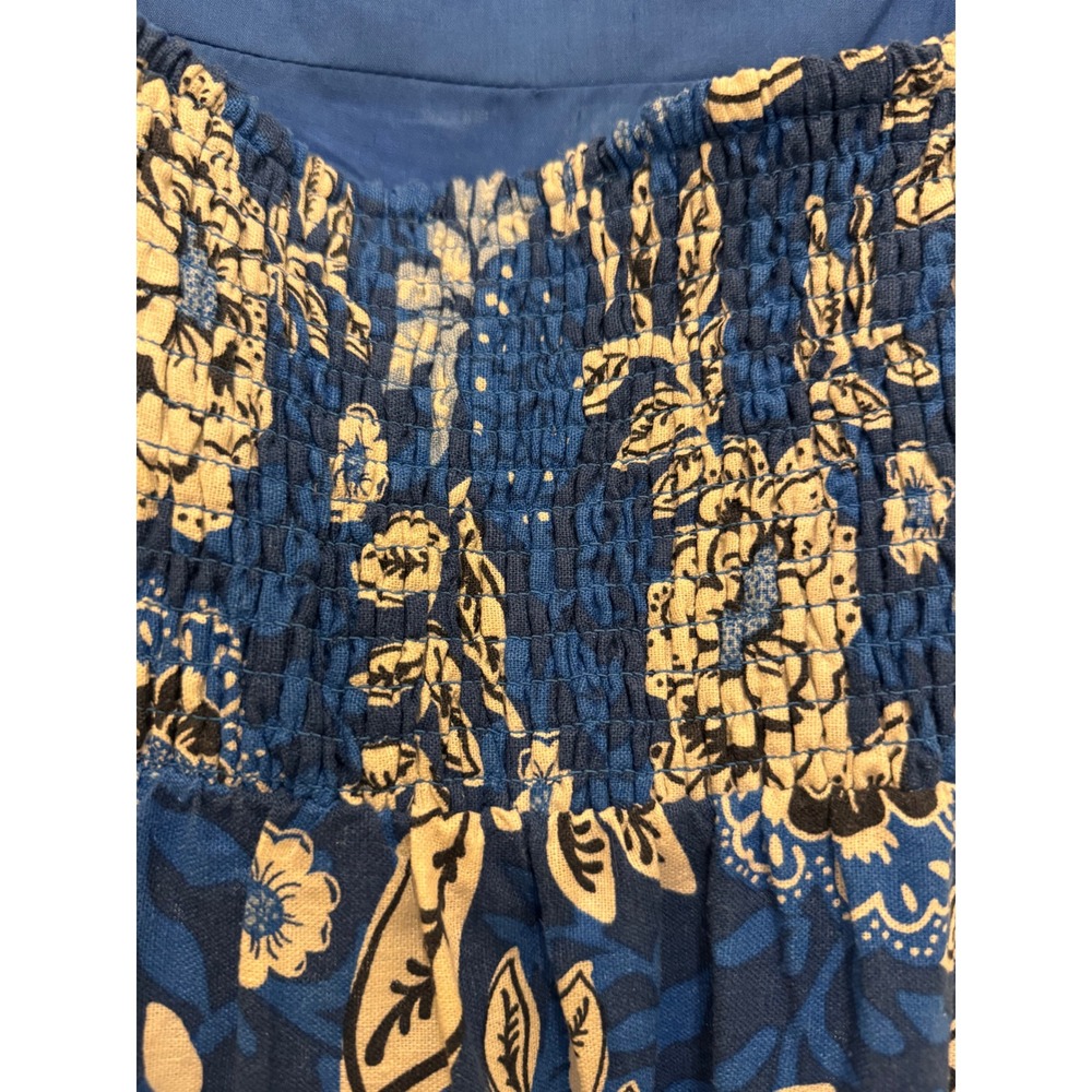 Rachel Zoe Navy and Cream Floral Braided-Strap Midi Dress - Picture 6 of 12